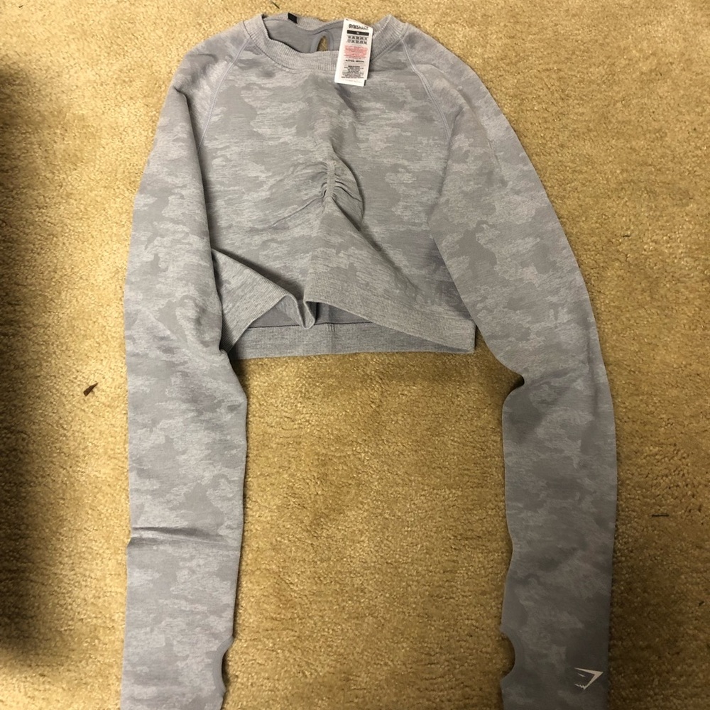 Gymshark long sleeve crop camo